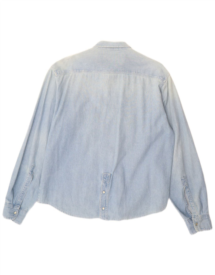 BENETTON Ανδρικό τζιν πουκάμισο XL μπλε