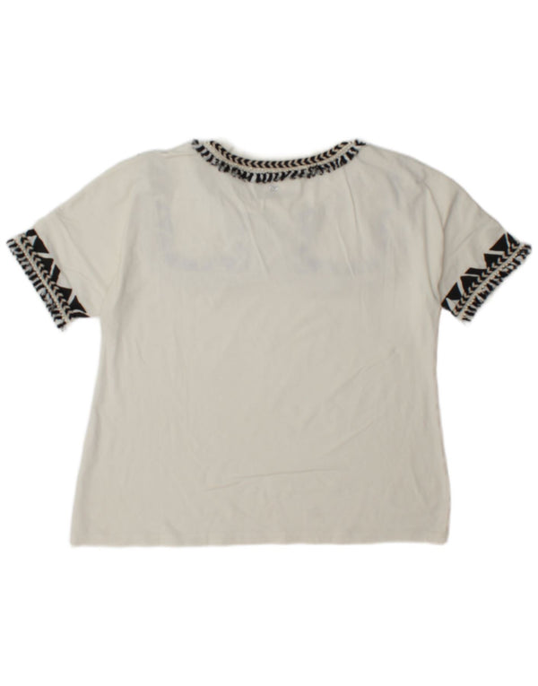Max Mara Womens T-Shirt Top UK 12 Medium White