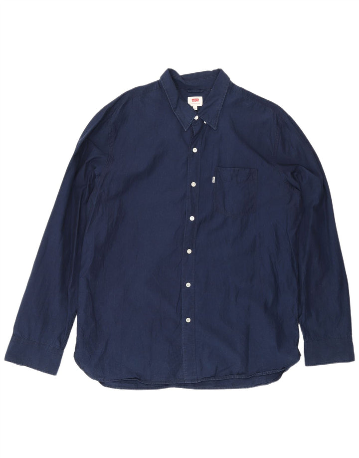 Ανδρικό πουκάμισο Levi's XL Navy Blue
