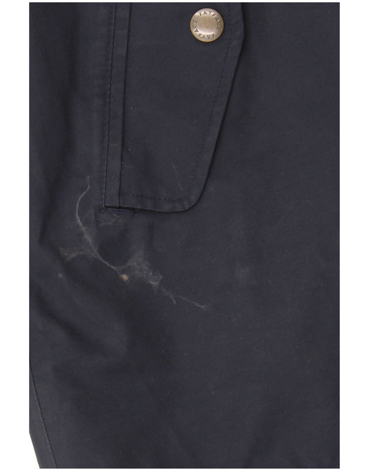 Γυναικείο μπουφάν βροχής με κουκούλα Fat Face UK 12 Medium Navy Blue Cotton