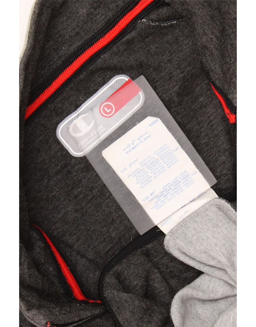 Ανδρική αθλητική φόρμα CHAMPION Top Jacket μεγάλο γκρι βαμβακερό