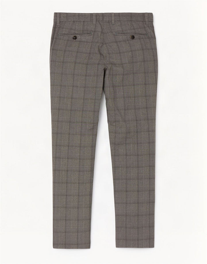 Ted Baker Ανδρικό Slim Casual Παντελόνι W32 L31 Grey Check Polyester