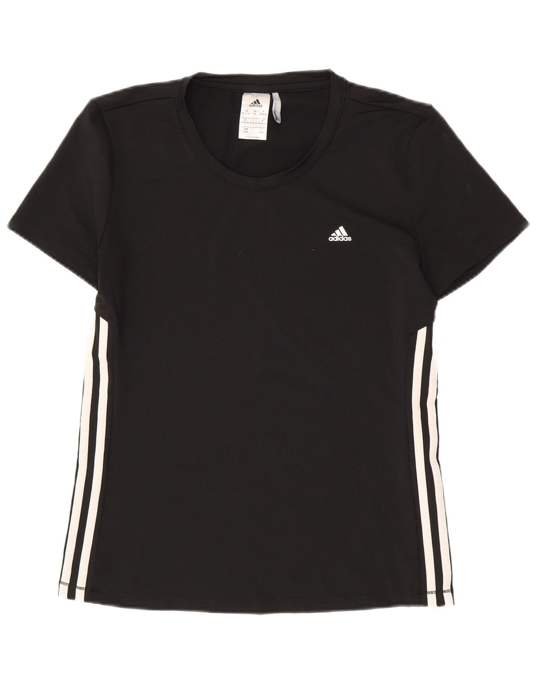 Γυναικείο T-Shirt Climalite ADIDAS Top UK 12/14 Μεσαίο μαύρο πολυεστέρα