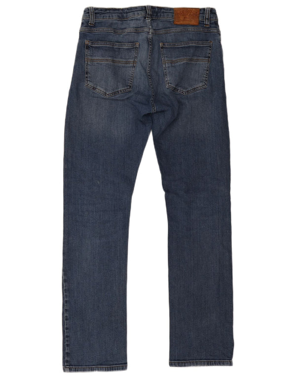 Weird Fish Mens Straight Jeans W32 L30 Blue Cotton