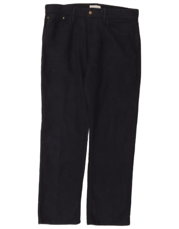 Ανδρικό κανονικό ίσιο casual παντελόνι Marks & Spencer W34 L29 Navy Blue