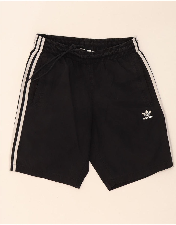 Ανδρικό αθλητικό σορτς Adidas από μεσαίο μαύρο πολυεστέρα
