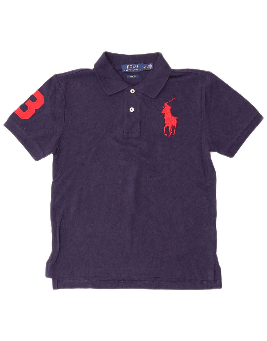 POLO RALPH LAUREN Boys Slim Fit Polo πουκάμισο 10-11 ετών Medium Navy Blue