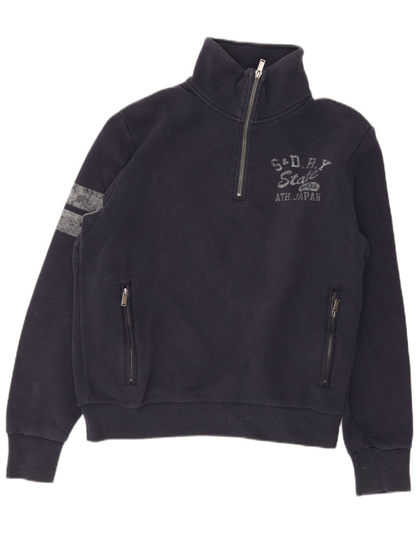 Ανδρικό γραφικό φούτερ Superdry Jumper Μεγάλο μπλε μπλε χρώματος