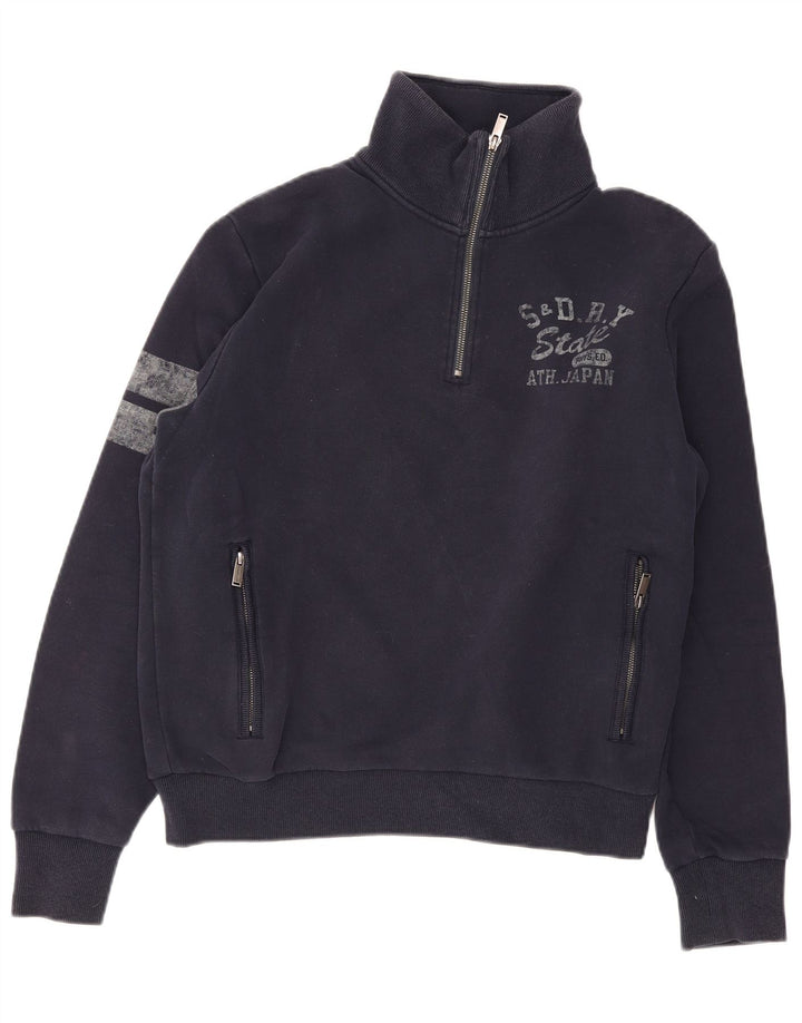 Ανδρικό γραφικό φούτερ Superdry Jumper Μεγάλο μπλε μπλε χρώματος