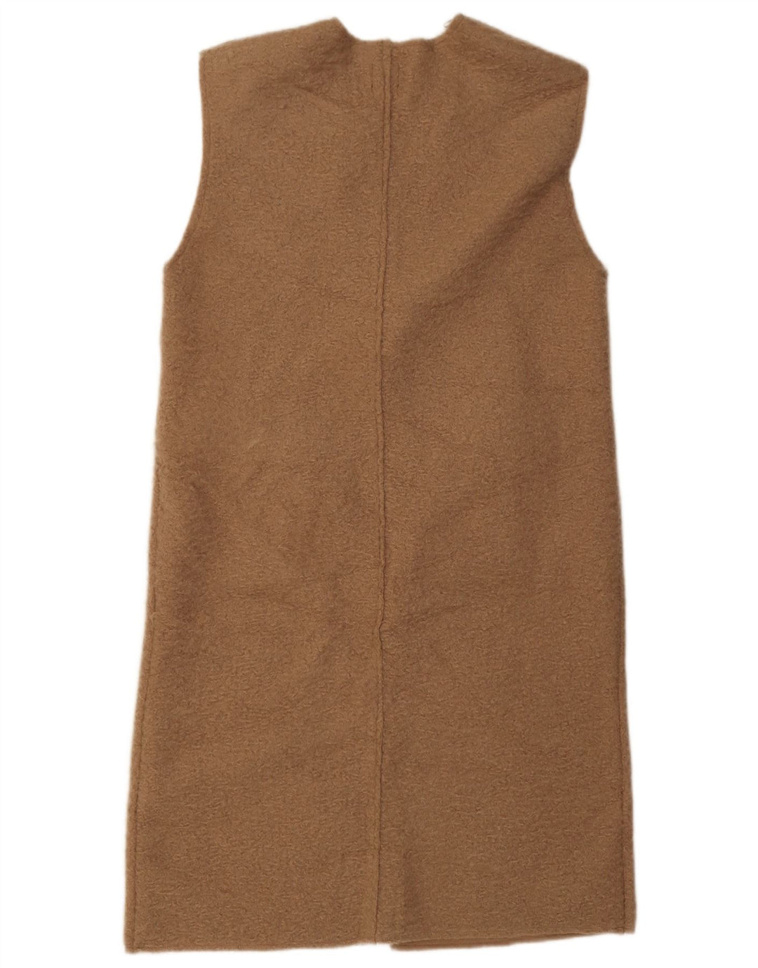 Zara Γυναικείο Longline Open Gilet UK 14 Medium Beige Polyester