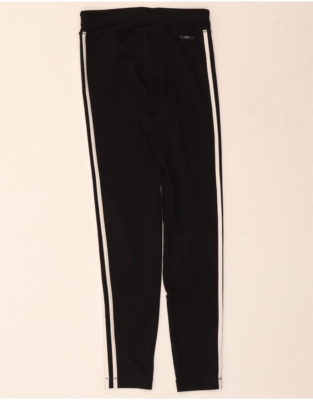 ADIDAS Girls Climalite Leggings 13-14 Years Black Polyester