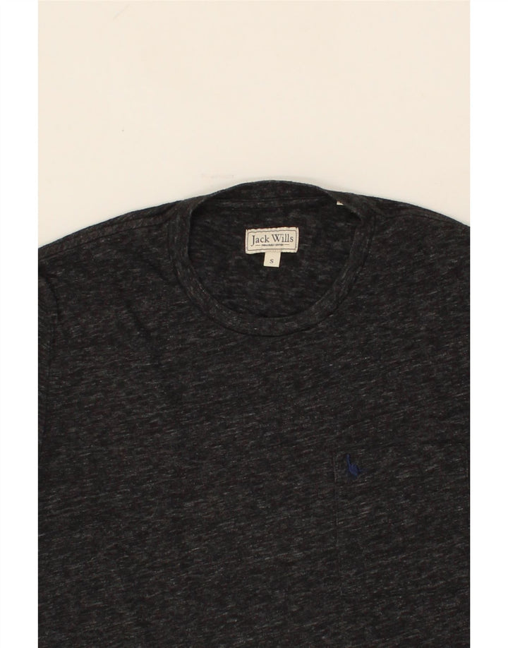 JACK WILLS Mens T-Shirt Top Small Grey Flecked Cotton Vintage Jack Wills and Second-Hand Jack Wills from Messina Hembry 