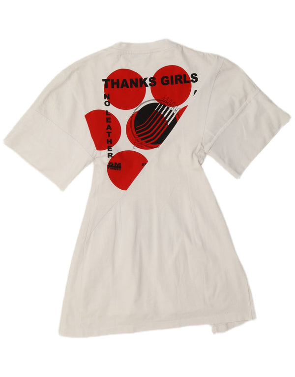Γυναικείο γραφικό μπλουζάκι Stella McCartney IT 38 XS λευκό βαμβακερό