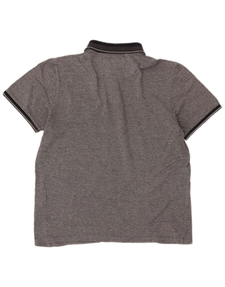 TED BAKER Ανδρικό μπλουζάκι πόλο μεγέθους 5 XL, βαμβακερό γκρι