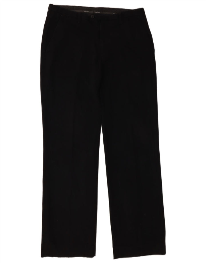Zara Ανδρικό ίσιο παντελόνι Chino EU 42 Large W32 L32 Μαύρο πολυεστέρα