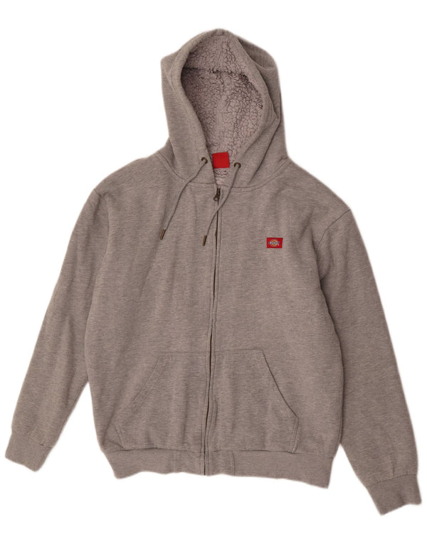 Ανδρικό πουλόβερ Dickies Sherpa Zip Hoodie μεγάλο γκρι βαμβακερό