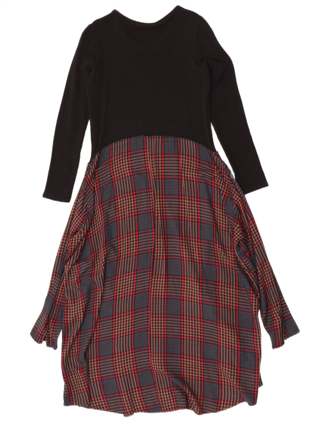 Zara Γυναικείο μακρυμάνικο Maxi Φόρεμα UK 12 Medium Black Check