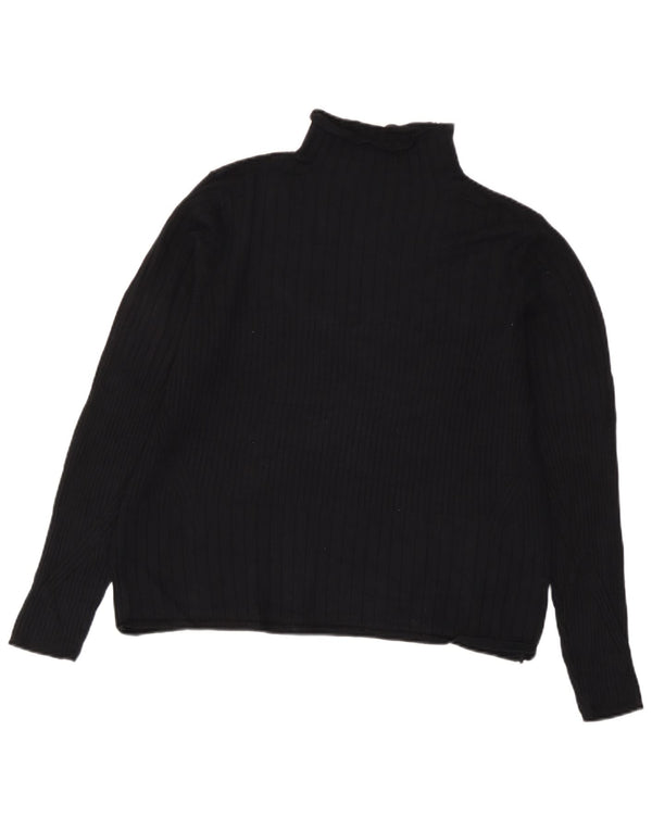Marks & Spencer Γυναικείο πουλόβερ με ρολό λαιμόκοψη UK 18 XL μαύρη βισκόζη