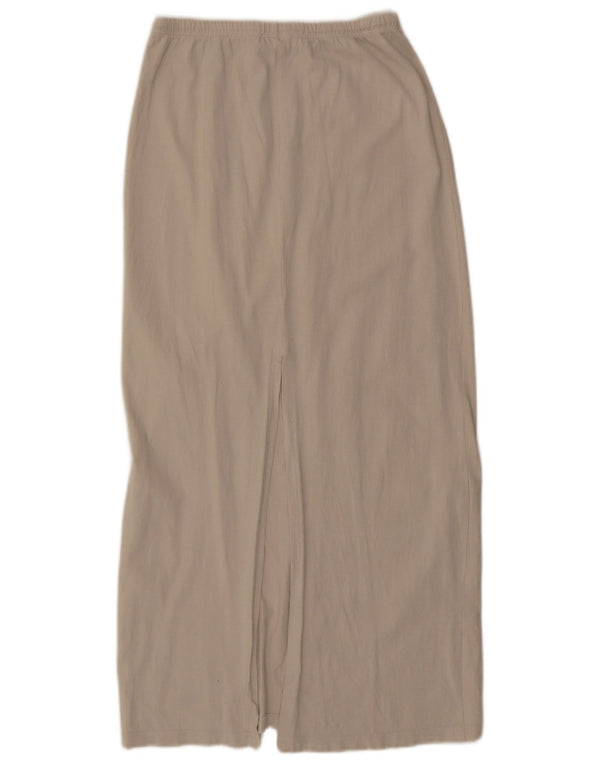 Zara Γυναικεία Maxi Φούστα Small W26 Beige Βαμβακερή