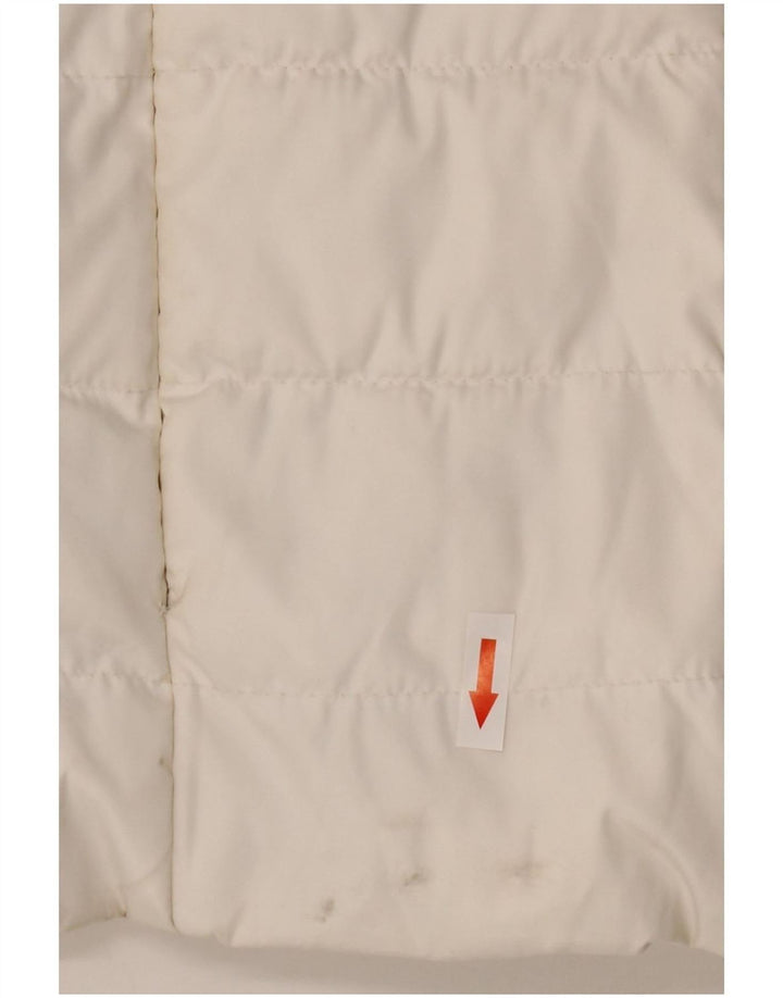Superdry γυναικείο μπουφάν με κουκούλα UK 14 μεγάλο λευκό πολυεστέρα
