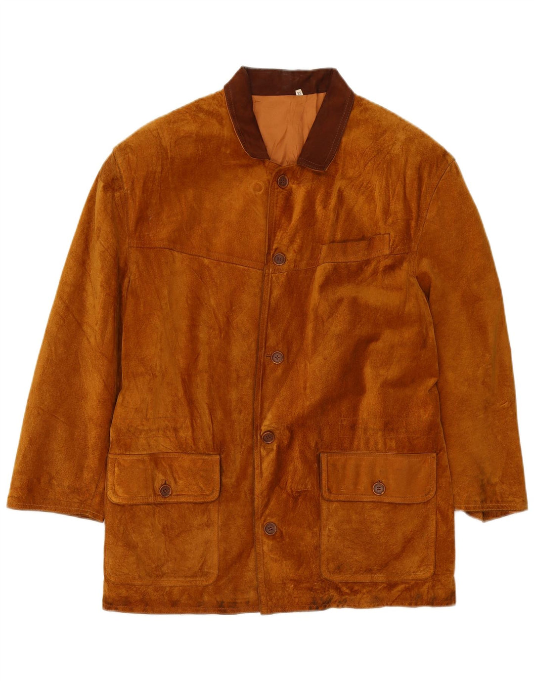 Vintage Ανδρικό Σουέντ Πανωφόρι UK 42 XL Καφέ Δερμάτινο