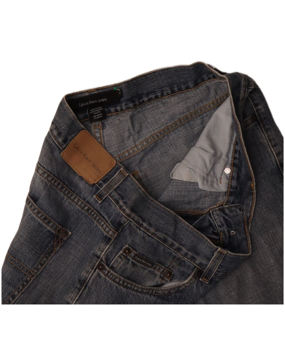 Ανδρικό τζιν ίσιο CALVIN KLEIN W34 L30 Μπλε βαμβακερό