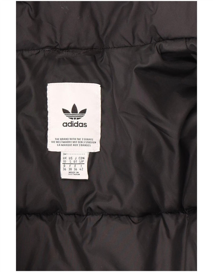 Adidas Γυναικείο μπουφάν με επένδυση UK 10 μικρού μαύρου πολυεστέρα