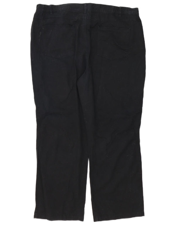 Marks & Spencer Γυναικείο ίσιο casual παντελόνι UK 22 3XL W42 L29 μαύρο
