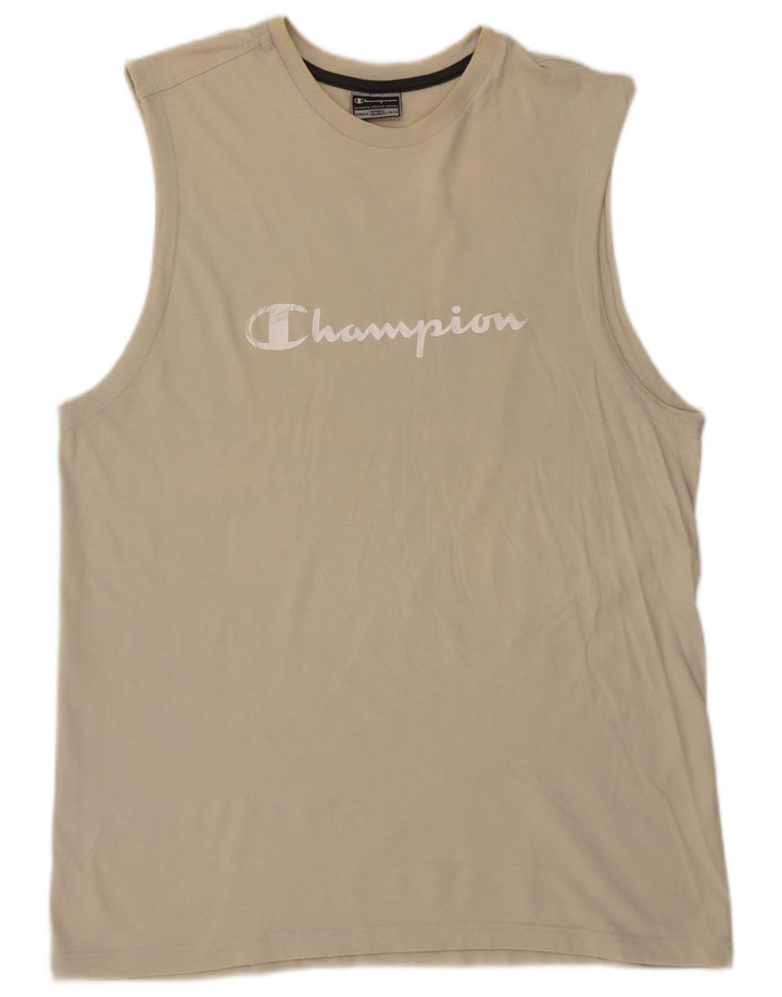 Champion Ανδρικό γραφικό T-Shirt Top 2XL Γκρι βαμβακερό