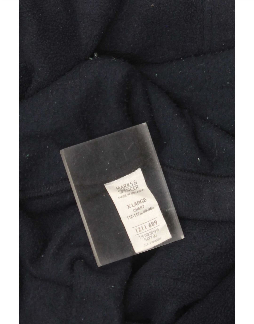 Marks & Spencer Ανδρικό Fleece Jacket UK 44 XL Navy Blue Polyester