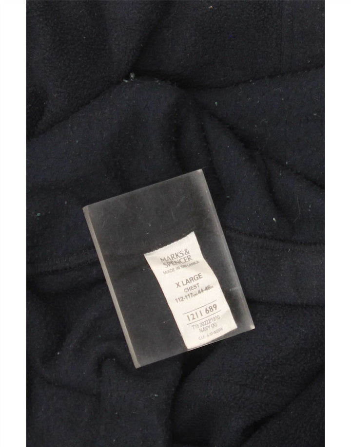 Marks & Spencer Ανδρικό Fleece Jacket UK 44 XL Navy Blue Polyester