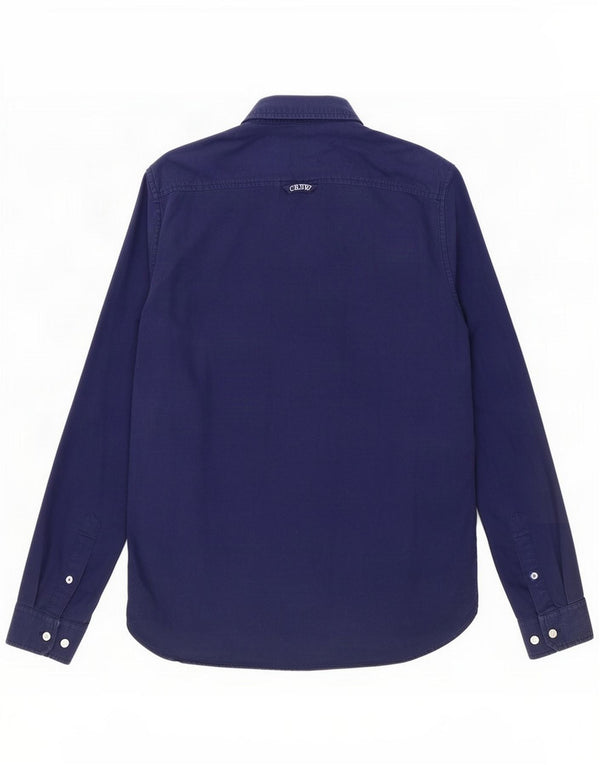 Crew Clothing Ανδρικό Πουκάμισο Medium Navy Blue Cotton