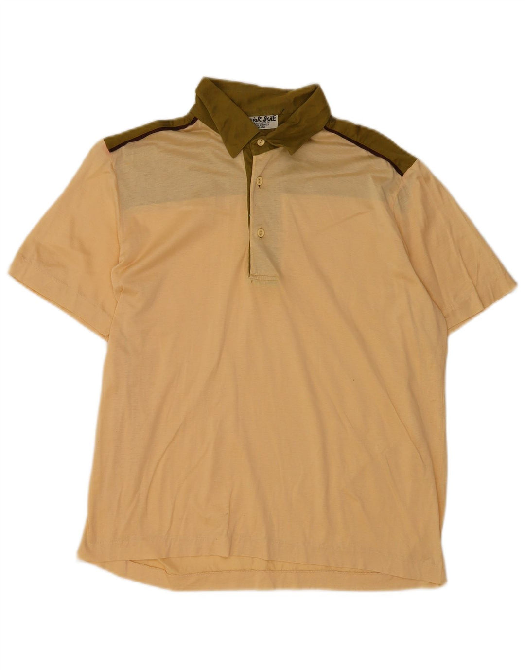 Vintage ανδρικό πουκάμισο πόλο IT 50 Medium Beige Colourblock