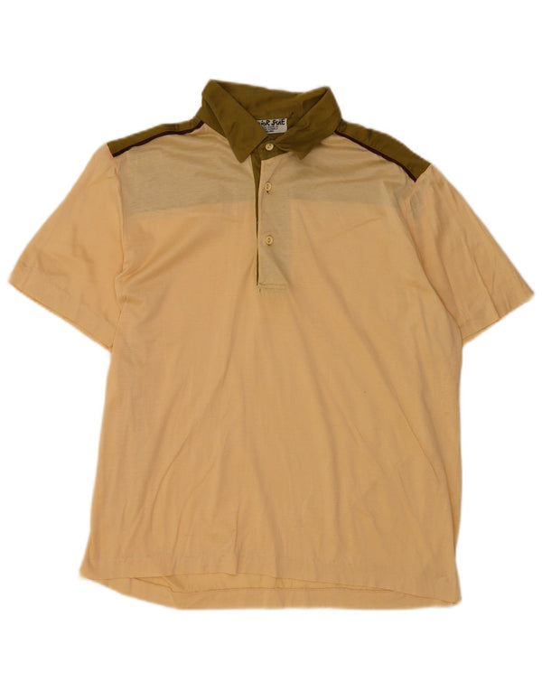 Vintage ανδρικό πουκάμισο πόλο IT 50 Medium Beige Colourblock