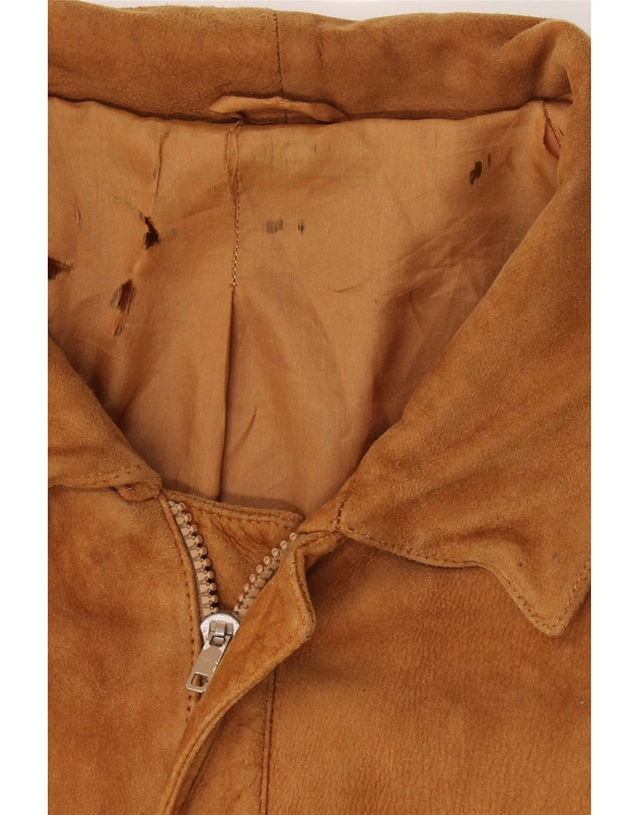SCOUT Mens Suede Jacket UK 38 Medium Brown Vintage Scout and Second-Hand Scout from Messina Hembry 