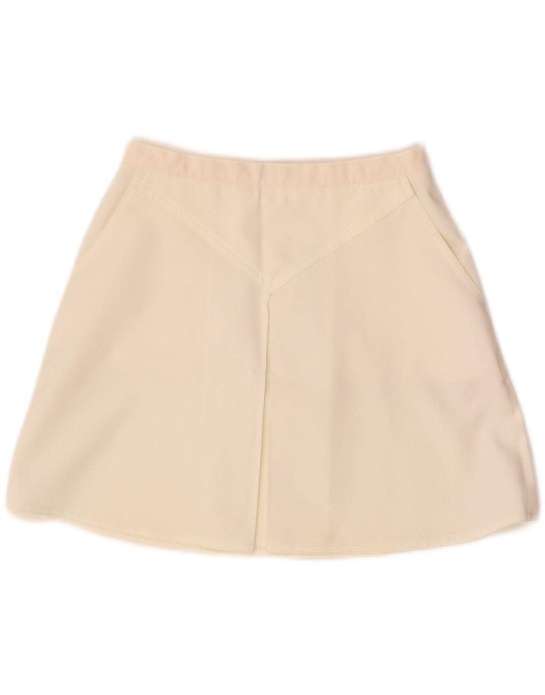 Vintage Γυναικεία Μίνι Ψηλόμεση Φούστα IT 46 Μεγάλη W26 Λευκή