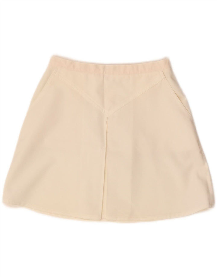 Vintage Γυναικεία Μίνι Ψηλόμεση Φούστα IT 46 Μεγάλη W26 Λευκή