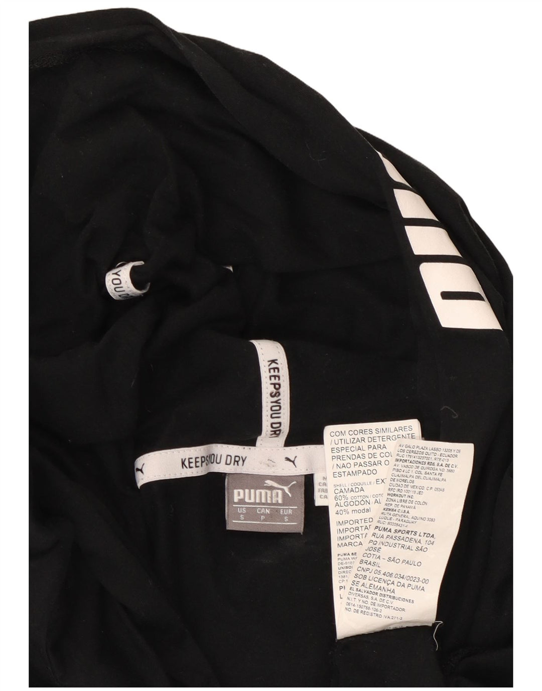 Γυναικεία κουκούλα PUMA μακρυμάνικο UK 10 μικρό μαύρο βαμβάκι