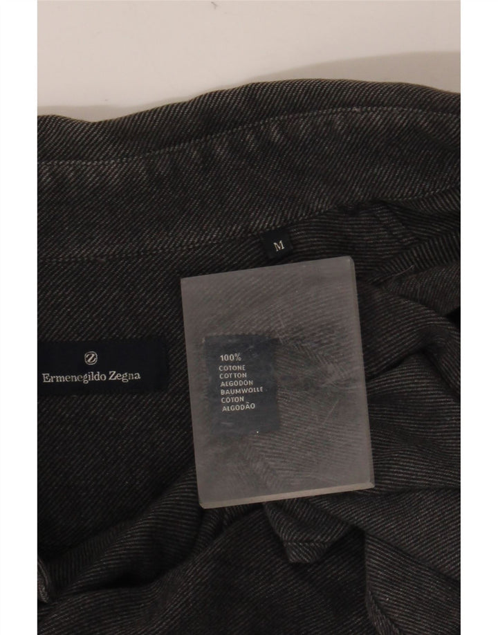 Ανδρικό πουκάμισο ERMENEGILDO ZEGNA Βαμβακερό με μεσαίο γκρι ρίγες