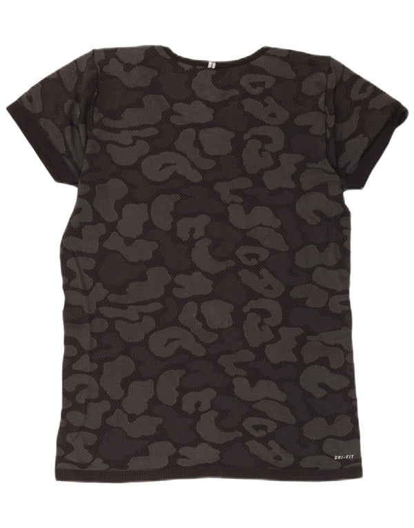Γυναικείο T-shirt Nike Dri Fit Top UK 14 Large Black Camouflage