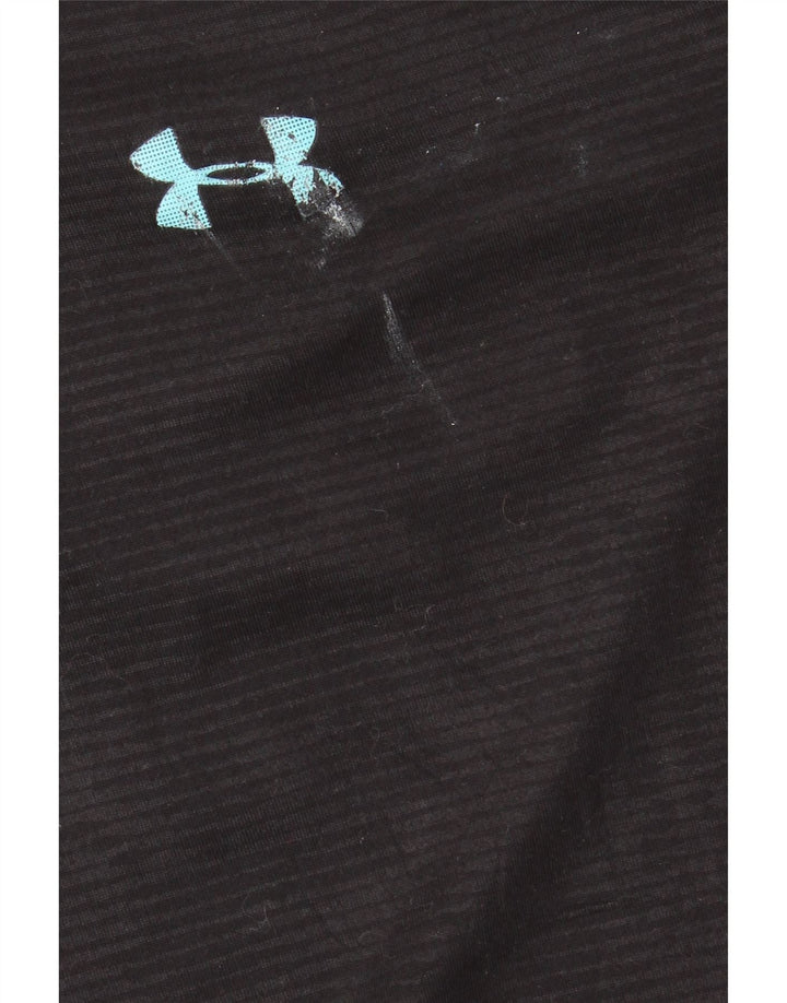 Ανδρική φόρμα αθλητικής φόρμας Under Armor Heat Gear με φερμουάρ πουλόβερ στο επάνω μέρος Μαύρο