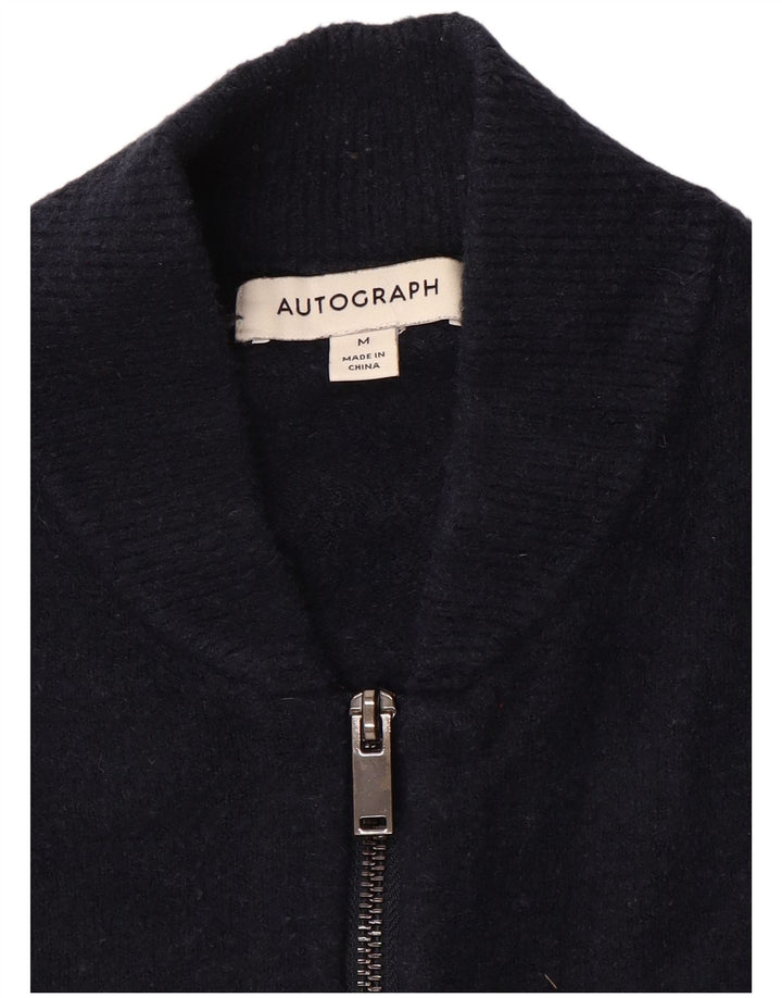 Marks & Spencer Ανδρικό πουλόβερ Cardigan Autograph Medium Navy Blue