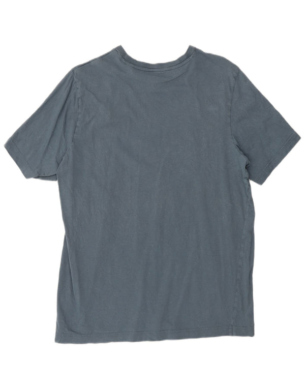 Ανδρικό γραφικό T-Shirt Adidas Top από μεσαίο μπλε βαμβακερό