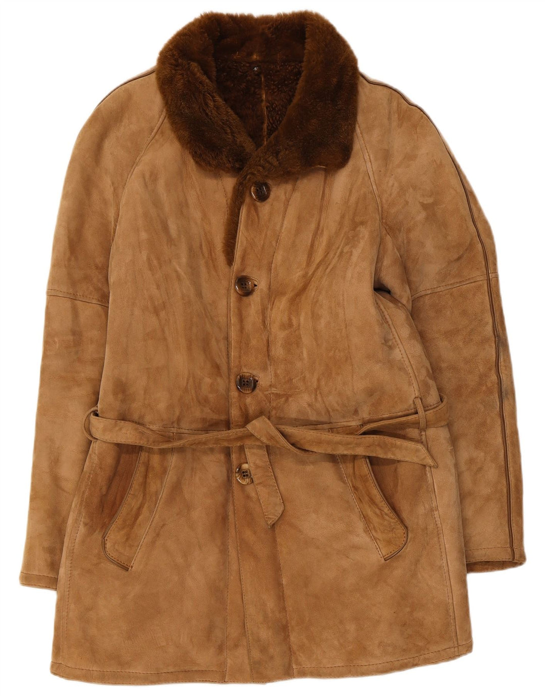 Vintage Ανδρικό Πανωφόρι Shearling IT 48 Medium Beige
