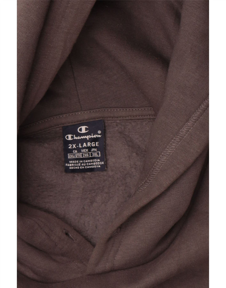 CHAMPION Ανδρικά γραφικά κουκούλα Jumper 2XL Γκρι