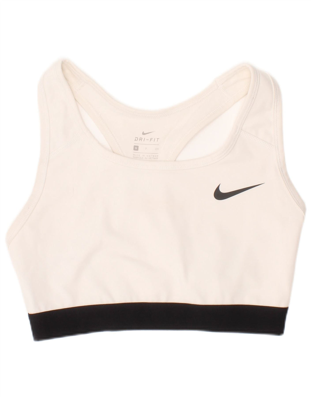 Nike Γυναικείο Dri Fit Αθλητικό Σουτιέν Τοπ Μικρό Λευκό Πολυεστέρας Αθλητικό