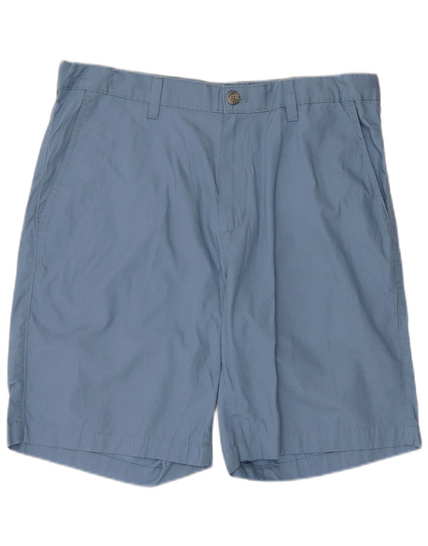 Eddie Bauer Mens Chino Shorts W33 Medium Blue Cotton