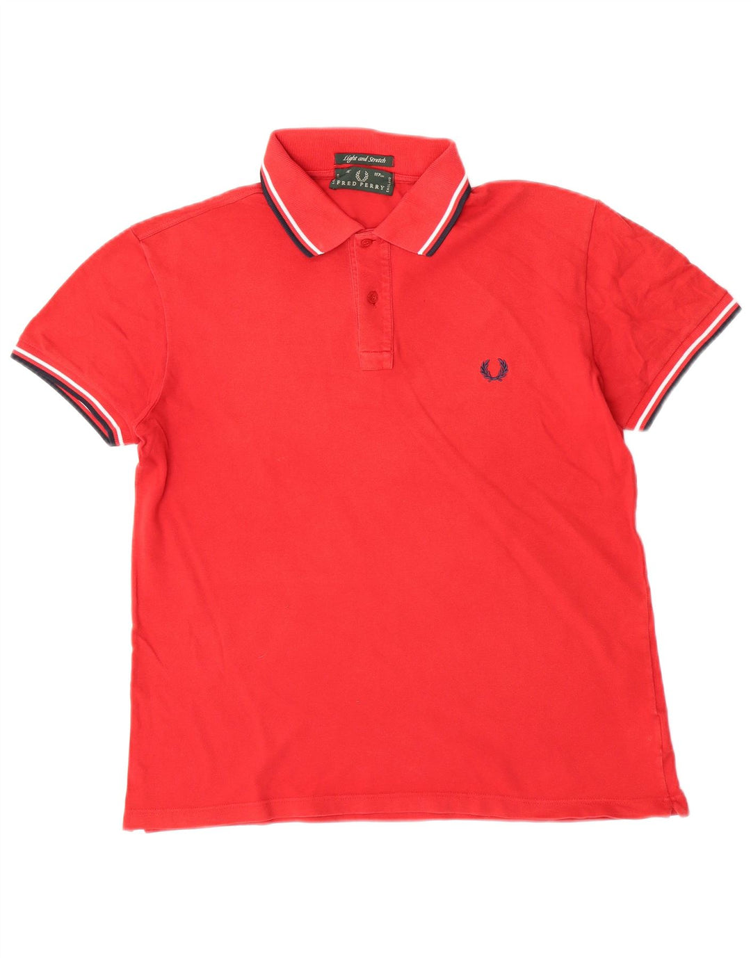 Fred Perry Ανδρικό ελαφρύ και Stretch Πόλο Μπλουζάκι Μεσαίο κόκκινο βαμβακερό
