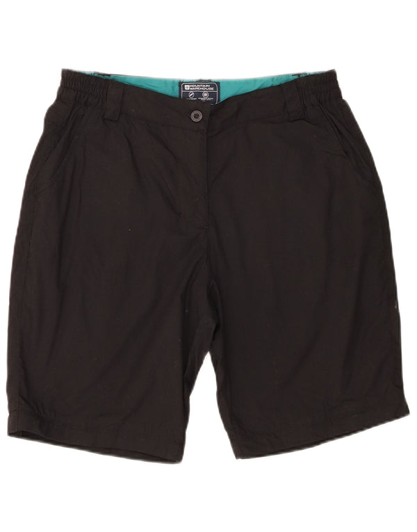 Mountain Warehouse Womens Chino Shorts UK 10 Small W28 Black Polyester