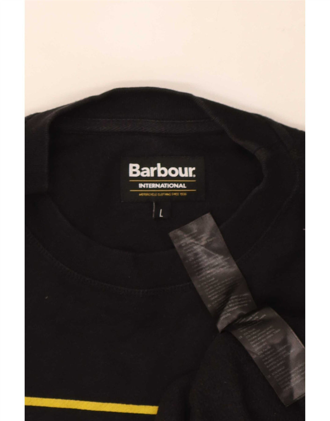 Ανδρικό γραφικό φούτερ Barbour Jumper μεγάλο μαύρο βαμβακερό